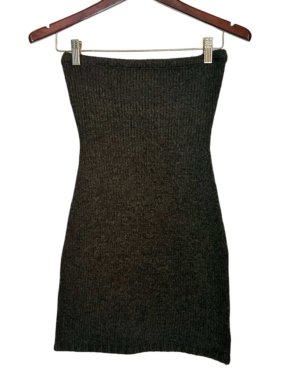 Women's Strapless Knit Tube Dress - green